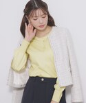 ニット セーター ビジューボタンヘンリーネック...の詳細画像3