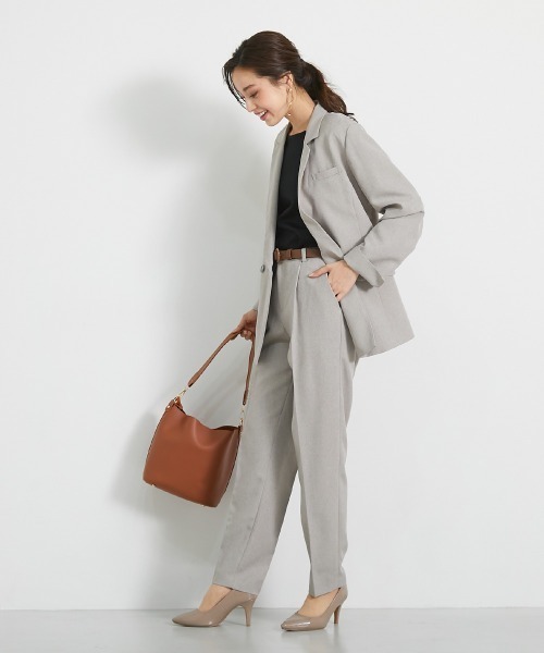 「7days Life Styling」 パンツスーツ L チャコールグレー レディース_画像3