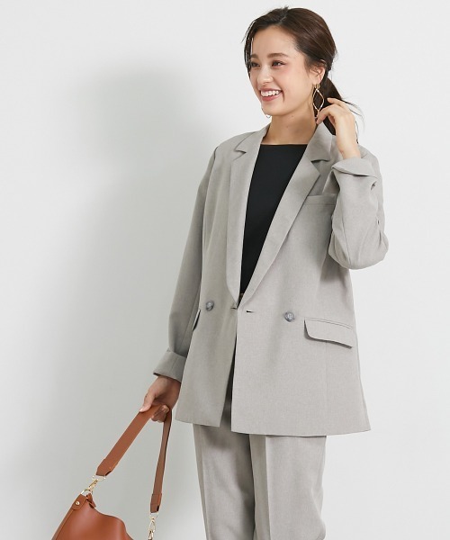 「7days Life Styling」 パンツスーツ L チャコールグレー レディース_画像5