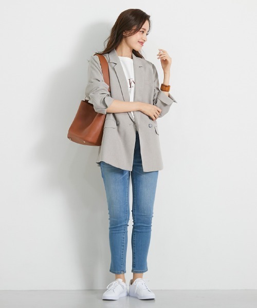 「7days Life Styling」 パンツスーツ L チャコールグレー レディース_画像8