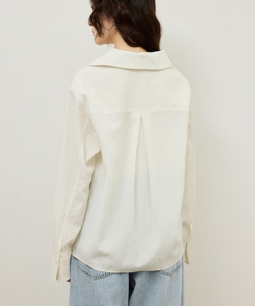 ADAM ET ROPE'（アダムエロペ） ブラウス シャツ ハーフZIPシャツ