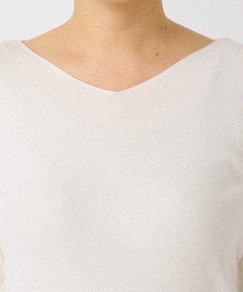 「RIVE DROITE」 7分袖ニット FREE オフホワイト レディース_画像2