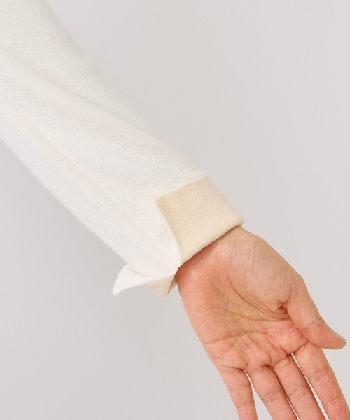 「RIVE DROITE」 7分袖ニット FREE オフホワイト レディース_画像3