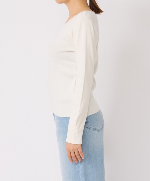 「RIVE DROITE」 7分袖ニット FREE オフホワイト レディース_画像4
