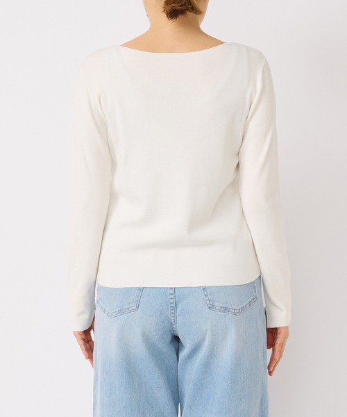 「RIVE DROITE」 7分袖ニット FREE オフホワイト レディース_画像7