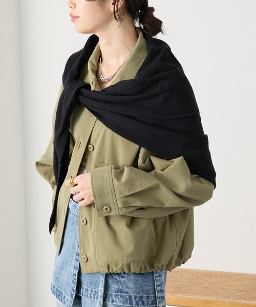 ブラウス シャツ 「A・MONN」「セットアップ着用可能」ミリタリースタンドシャツ レディースの画像