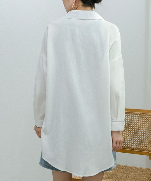 「MAISON DE THERESE」 長袖シャツ M グリーン レディース_画像3