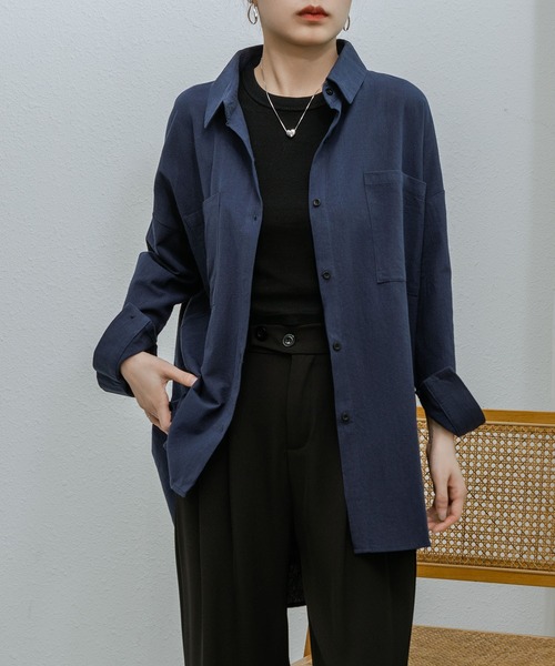 「MAISON DE THERESE」 長袖シャツ M グリーン レディース_画像5