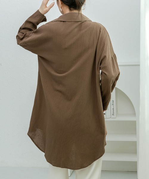 「MAISON DE THERESE」 長袖シャツ M グリーン レディース_画像9