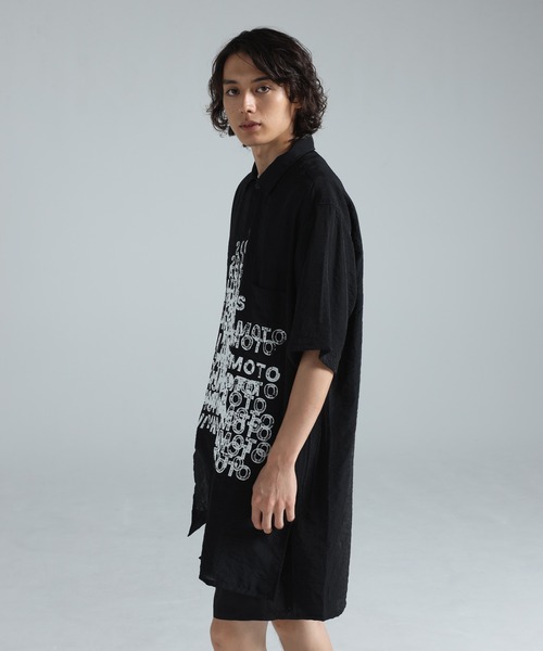 シャツ Y-3 PLACED GRAPHIC SHORT SLEEVE LONG SHIRT メンズの画像