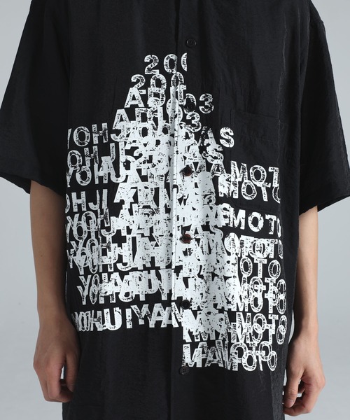 シャツ Y-3 PLACED GRAPHIC SHORT SLEEVE LONG SHIRT メンズの画像