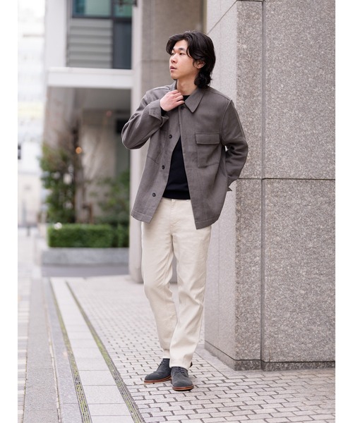リネン　ジャケット　コート コート ジャケット リネン フォーポケット シャツジャケット メンズ