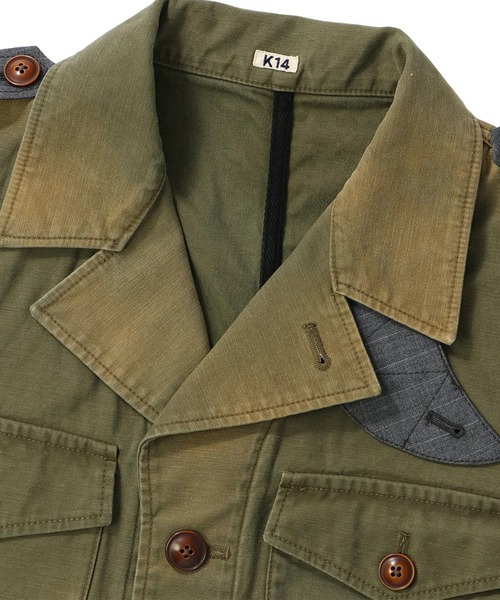 ミリタリージャケット モッズコート 「KHOKI/コッキ」Combination Military Jacketの画像