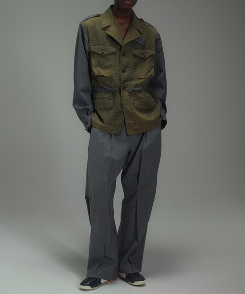 ミリタリージャケット モッズコート 「KHOKI/コッキ」Combination Military Jacketの画像