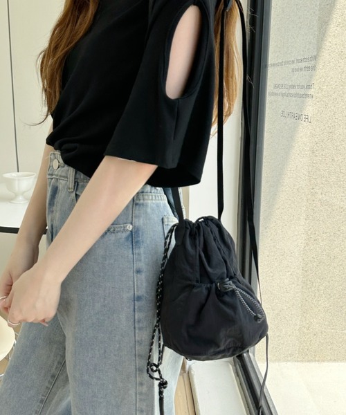 Ada. ショルダーバッグ バッグ ミニ 巾着 ドロスト ショルダー ミニ