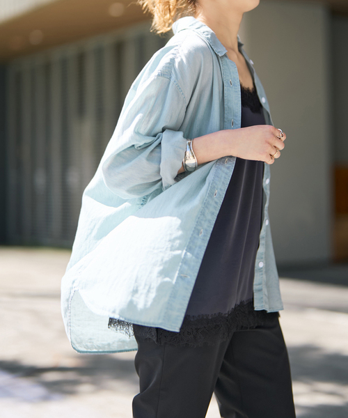 スピックアンドスパン5 1/2 SOFT DENIM SHIRT Spick＆Span（スピック アンド スパン） ブラウス シャツ 2.25オンス