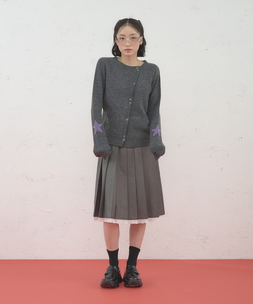 「FCMM」 ニットカーディガン MEDIUM グレー レディース_画像2