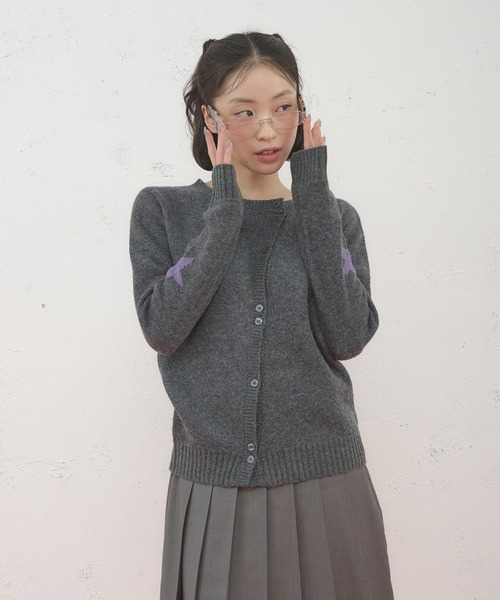 「FCMM」 ニットカーディガン MEDIUM グレー レディース_画像5
