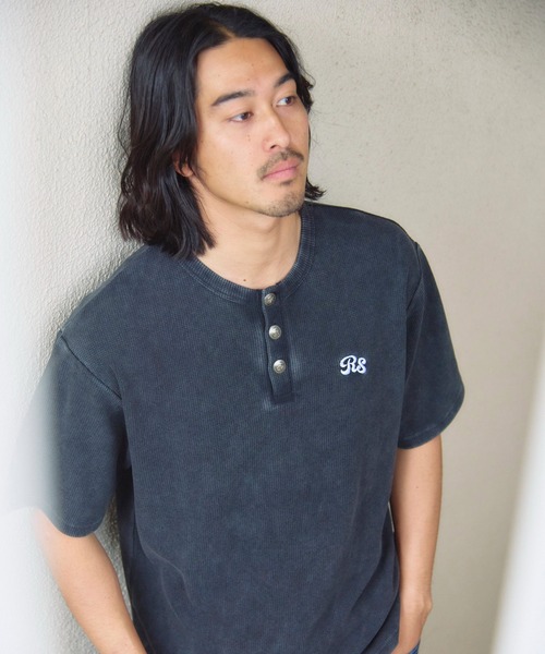 JACKROSE（ジャックローズ） tシャツ B-TRS-コンチョボタン ヘンリー