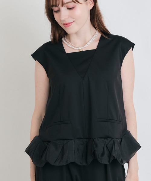 PICCIN PERLA ブラウス シャツ 「セットアップ可能」ホイップヘム 