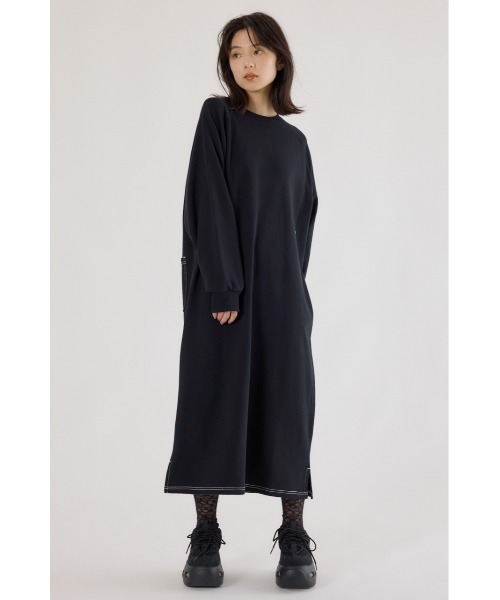 「RODEO CROWNS WIDE BOWL」 長袖ワンピース FREE ネイビー レディース_画像4