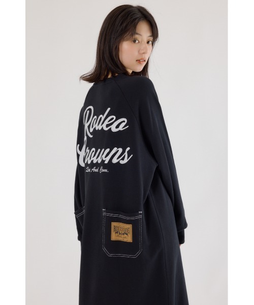 「RODEO CROWNS WIDE BOWL」 長袖ワンピース FREE ネイビー レディース_画像6