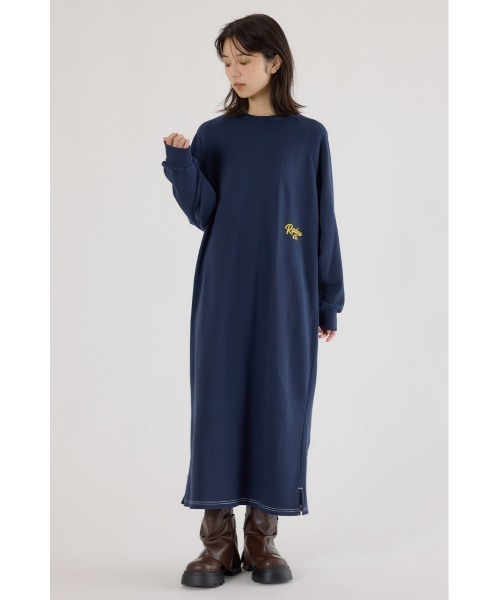 「RODEO CROWNS WIDE BOWL」 長袖ワンピース FREE ネイビー レディース_画像9