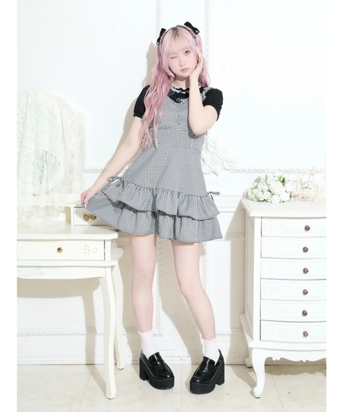 NOEMIE（ノエミー） ワンピース 肩リボンフリルキャミワンピース 