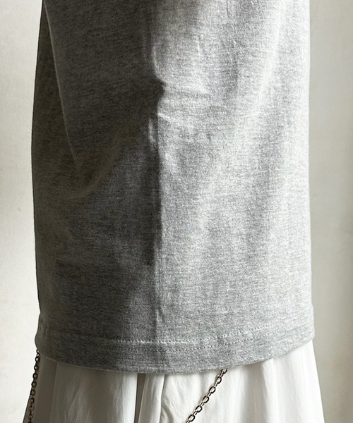 「DouDou」 半袖Tシャツ FREE チャコールグレー レディース_画像7