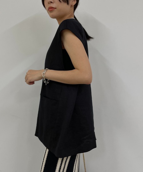 「LOUNGEDRESS」 ベスト FREE ベージュ レディース_画像6