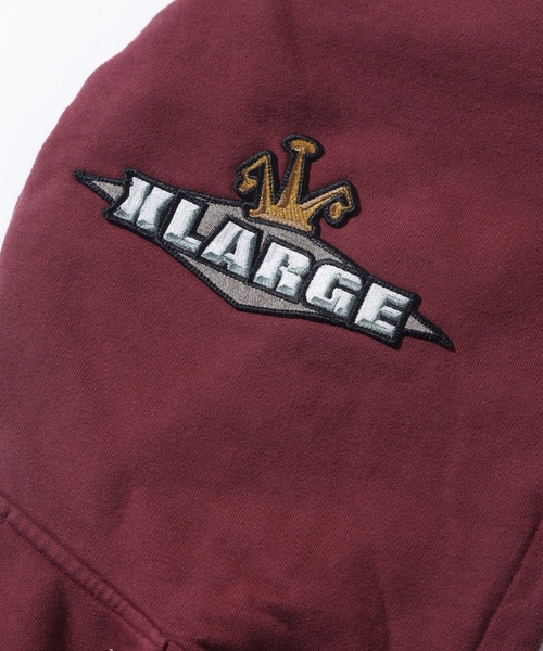 「XLARGE」 ジップアップパーカー M バーガンディー メンズ_画像4