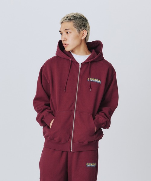 「XLARGE」 ジップアップパーカー M バーガンディー メンズ_画像8