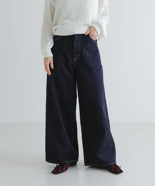 「Lee」 デニムパンツ SMALL インディゴブルー レディース_画像6