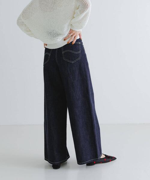 「Lee」 デニムパンツ SMALL インディゴブルー レディース_画像7