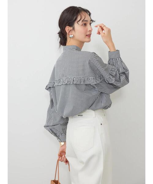 「AMERICAN HOLIC」 長袖ブラウス L ブルー レディース_画像7