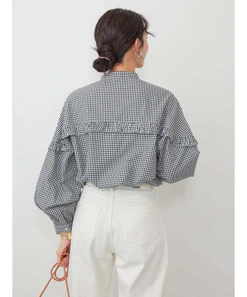 「AMERICAN HOLIC」 長袖ブラウス L ブルー レディース_画像8