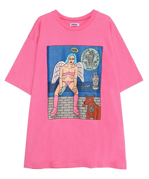 「PUNYUS」 半袖Tシャツ 4 ブラック レディース_画像2