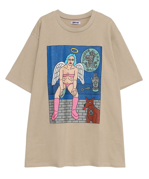 「PUNYUS」 半袖Tシャツ 4 ブラック レディース_画像3