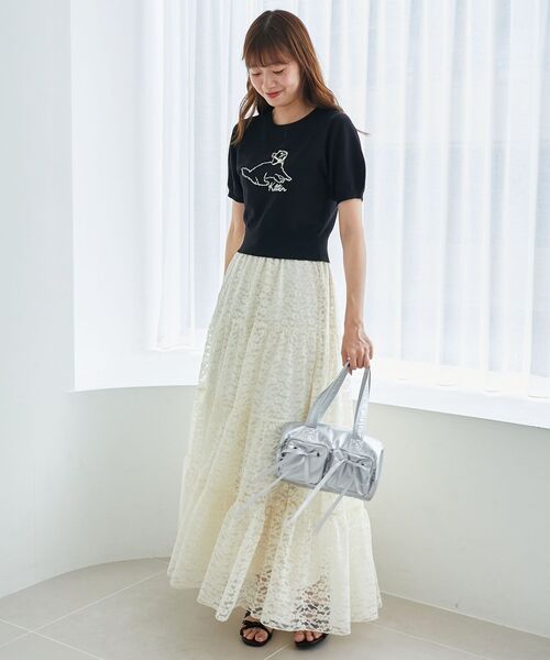 「MAJESTIC LEGON」 フレアスカート SMALL ブラック レディース_画像4