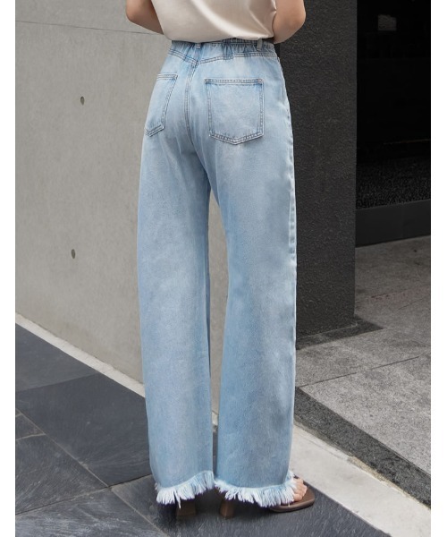 「Re:EDIT」 デニムパンツ LARGE ブルー レディース_画像4