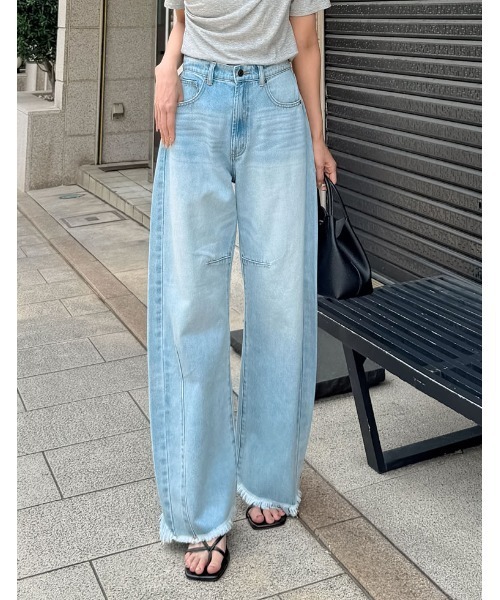 「Re:EDIT」 デニムパンツ LARGE ブルー レディース_画像5