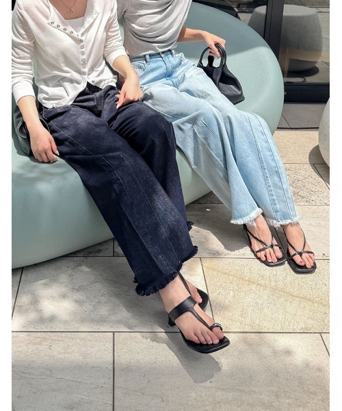 「Re:EDIT」 デニムパンツ LARGE ブルー レディース_画像6