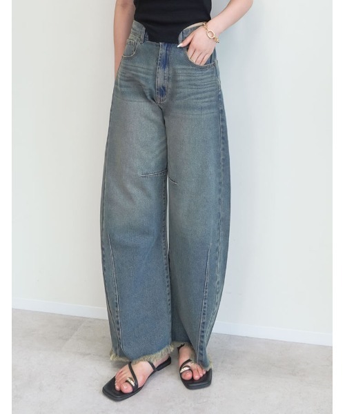 「Re:EDIT」 デニムパンツ LARGE ブルー レディース_画像9