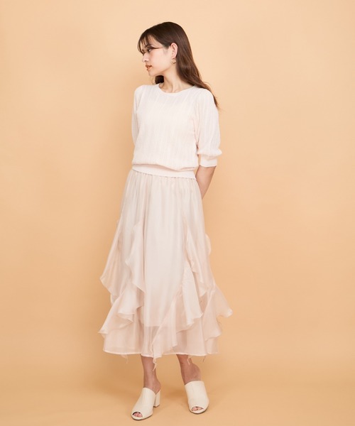「QUEENS COURT」 フレアスカート M ネイビー レディース_画像9