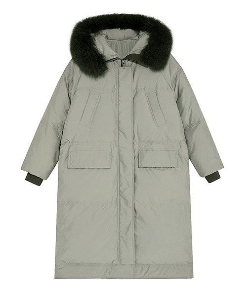 ダウンコート ダウンジャケット 「Fano Studios」Fox fur hooded long 