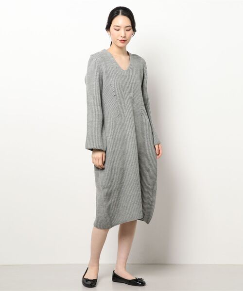 入荷通知 アプリ おすすめ ワンピース JANESMITH ジェーンスミス SLEEVE LONG V-NECK / ワンピース