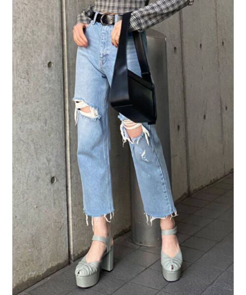 シャツなど パンツ Paypayモール店 通販 Paypayモール デニム ジーンズ クロスリップトハイウェストジーンズ