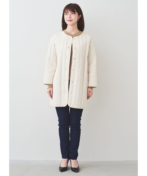 IEDIT（イディット） ノーカラーコート コート ロングシーズン着まわし