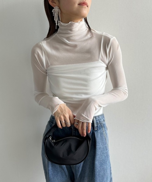 MIOSMOKEY / ミオズモーキー 222CS002 ハイネック 長袖カットソー MIOSMOKEY｜MIOSMOKEYのトップス（長袖）通販 - ZOZOTOWN