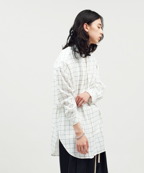 未使用アウールバンドカラーシャツ　サイズM 未使用アウールバンドカラーシャツ サイズM